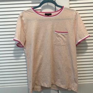 NWT JCrew pink speckled pocket tee - size medium!